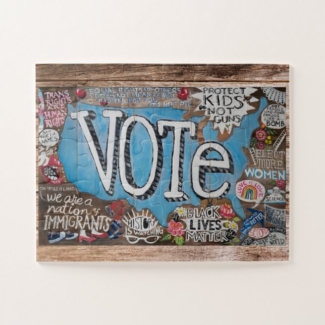 FACILE puzzle VOTE LOUD (Horizontal)