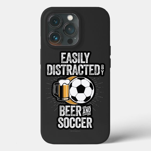 Facilement distrait par Bière et Coque de soccer-M (Verso)