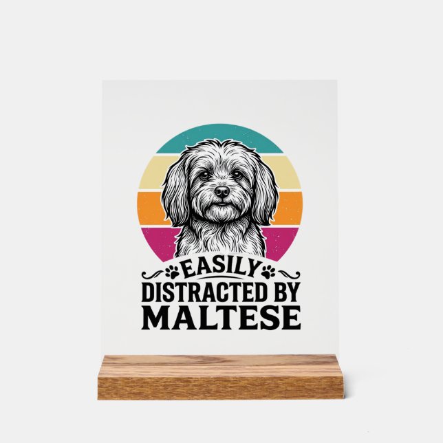 Facilement Distrait Par La Conception De Chien Vin (Recto)