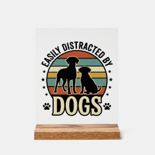 Facilement distrait par les chiens Design silhouet