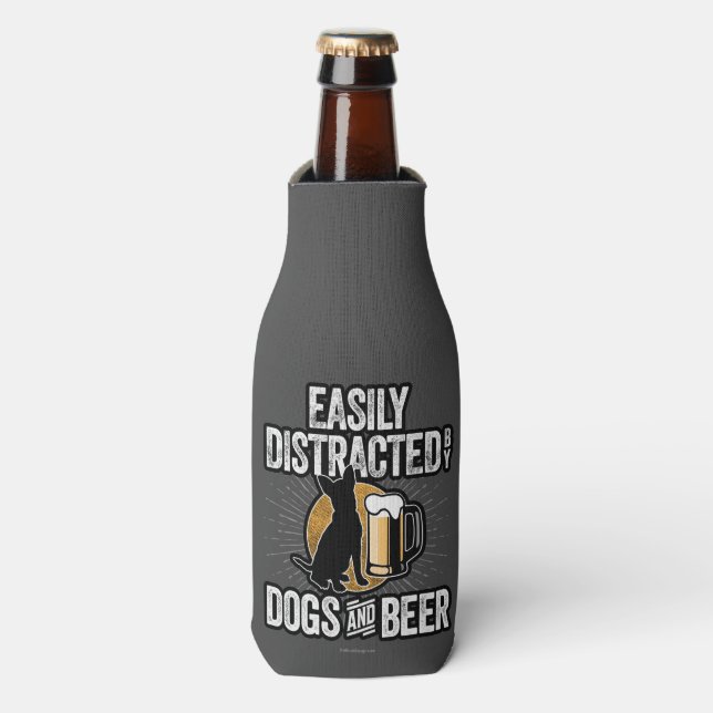 Facilement distrait par les chiens et Glacière de  (Bottle Devant)
