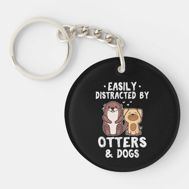 Facilement Distrait Par Les Otter et Chiens Drôle  (Devant)