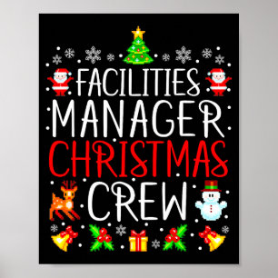 Facilities Manager Christmas Crew Matching Xmas  Poster
