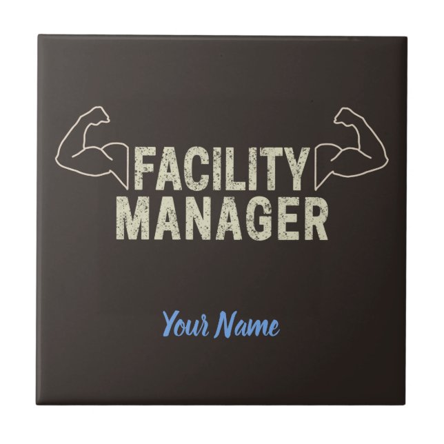 Facility Manager or Janitor and caretaker gift Tile (Front)