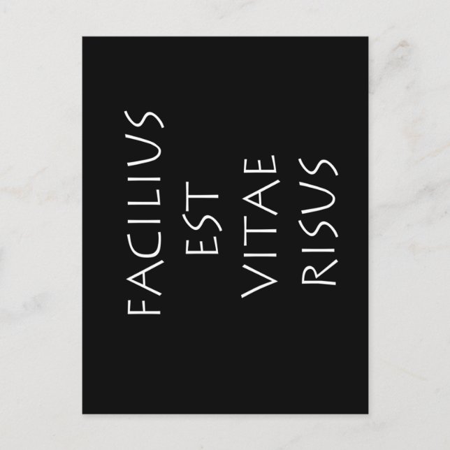 Facilius est vitae risus postcard (Front)