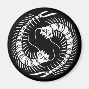 Facing Centipedes circle Magnet