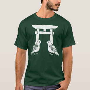 Facing doves and Torii T-Shirt