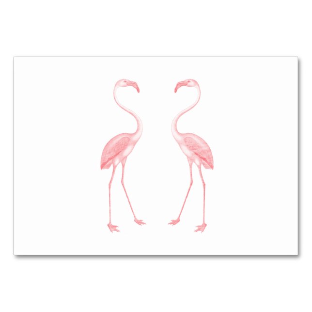 Facing Flamingos Table Number (Back)