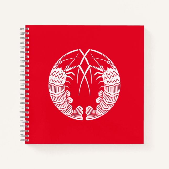 Facing spiny lobsters notebook (Front)