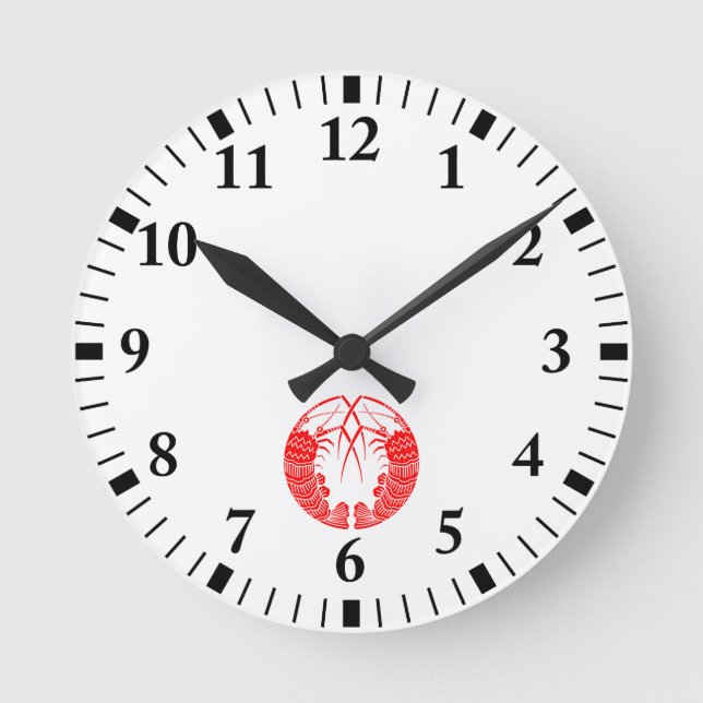 Facing spiny lobsters round clock (Front)