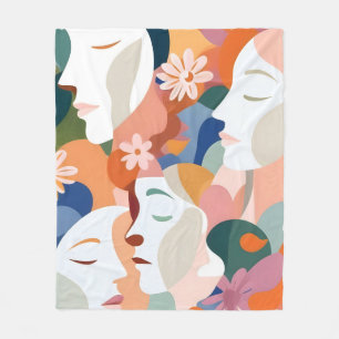 Facing The Flowers Fleece Blanket