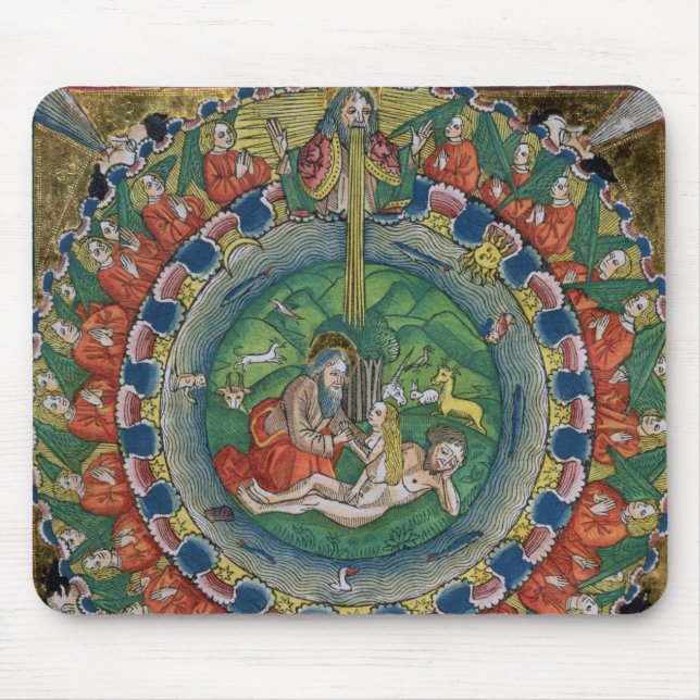 Facsimile copy of Genesis 2:22 God created Eve, fr Mouse Pad (Front)