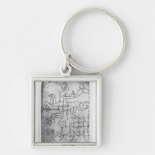 Facsimile copy of Ms Fr Studies of men Keychain