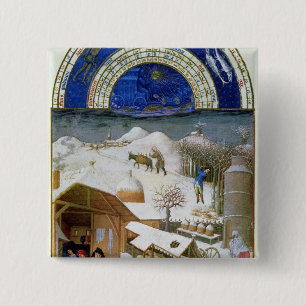 Facsimile of February 2 Inch Square Button