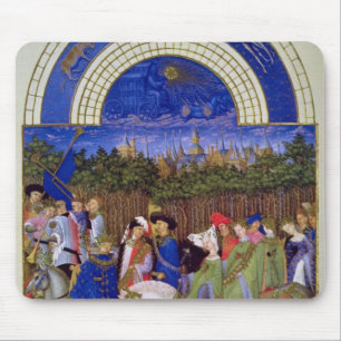 Facsimile of May: Courtly Figures on Horseback Mouse Pad