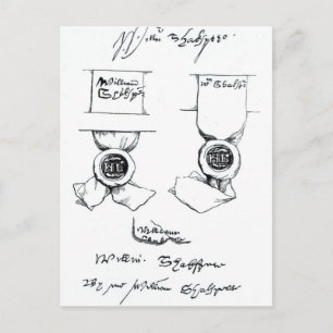 Facsimiles of William Shakespeare's signature Postcard