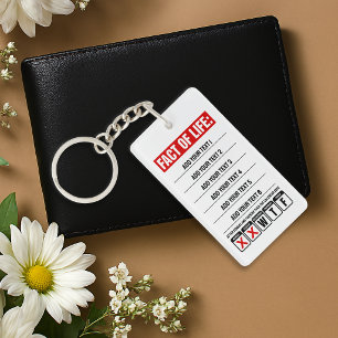 Fact of Life Calendar Says WTF Humour Keychain