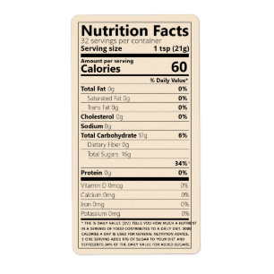 Facteurs nutritifs génériques Modèle Produit alime