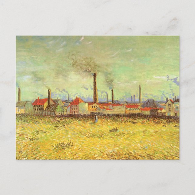 Factories at Asnieres by Vincent van Gogh Postcard (Front)
