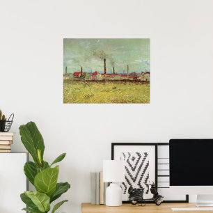 Factories at Asnieres by Vincent van Gogh Poster