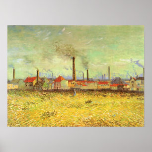 Factories at Asnieres by Vincent van Gogh Poster