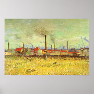 Factories at Asnieres by Vincent van Gogh Poster