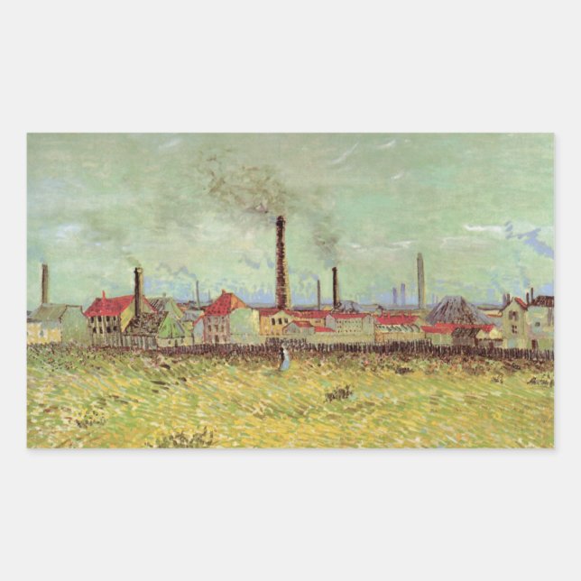 Factories at Asnieres by Vincent van Gogh Sticker (Front)