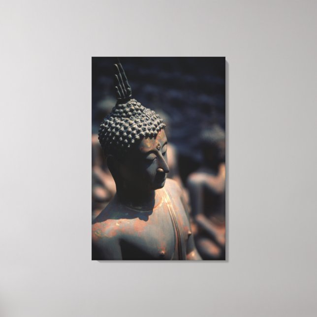 Factory Buddha Statues Canvas Print (Front)