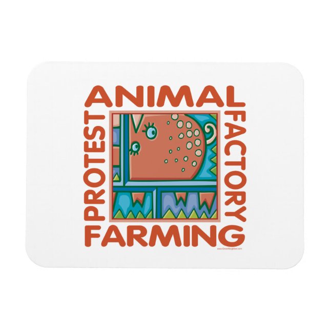 Factory Farming, Animal Rights Magnet (Horizontal)