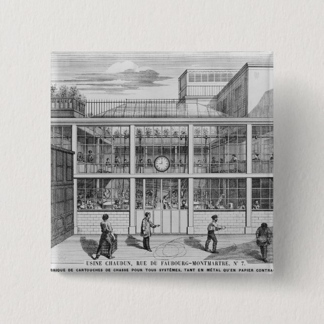 Factory for shotgun cartridges, Usine Chaudun 2 Inch Square Button (Front)