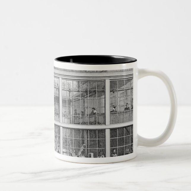Factory for shotgun cartridges, Usine Chaudun Two-Tone Coffee Mug (Right)