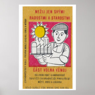 Factory Worker - Matchbox Print - Aesthetic Wall