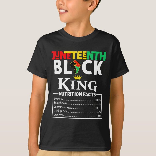 Facts Juneteenth 1865 Black King Black Queen Tee  (Front)
