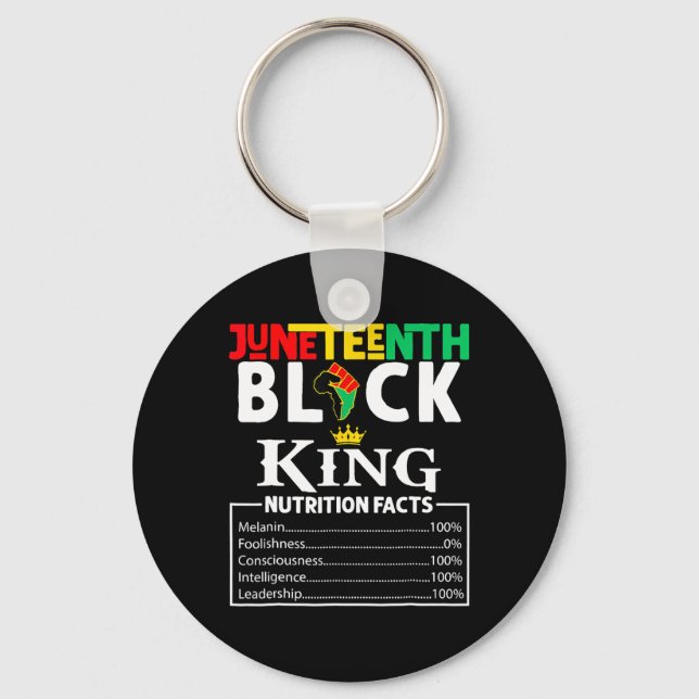 Facts Juneteenth 1865 Black King Black Queen Tee  Keychain (Front)
