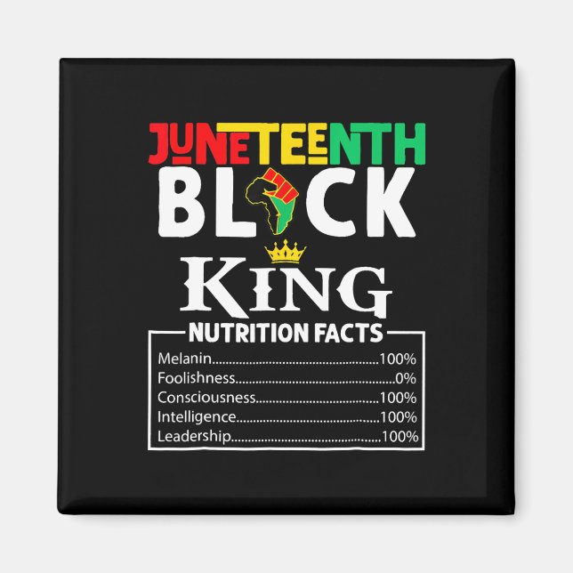 Facts Juneteenth 1865 Black King Black Queen Tee  Magnet (Front)