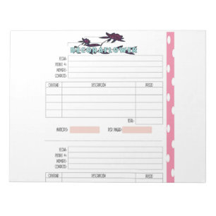facture en espagnol Bloc-notes 11" x 8,5" - 40 pag