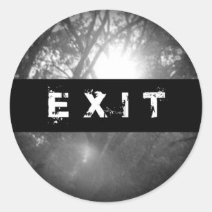 Fade to Black Round Stickers