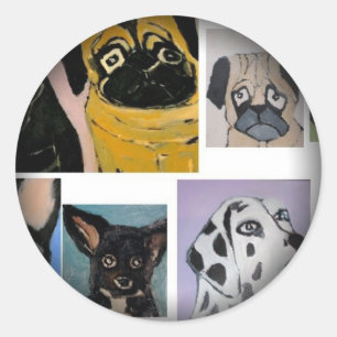 Fade to Black Round Stickers