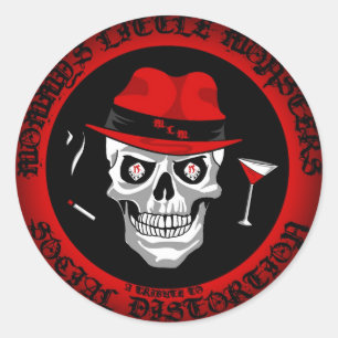 Fade to Black Round Stickers