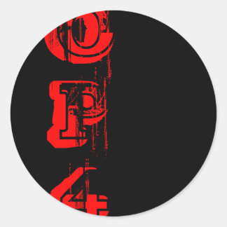 Fade to Black Round Stickers - Customized