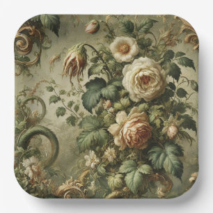 Fade to Grace – Gothic Baroque  Paper Plate