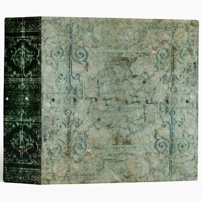 Faded Aged Green Ancient Tome Binder (Front/Spine)
