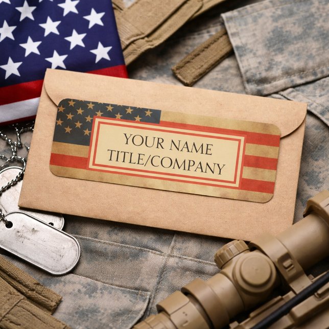 Faded American Flag Company Name  (Creator Uploaded)