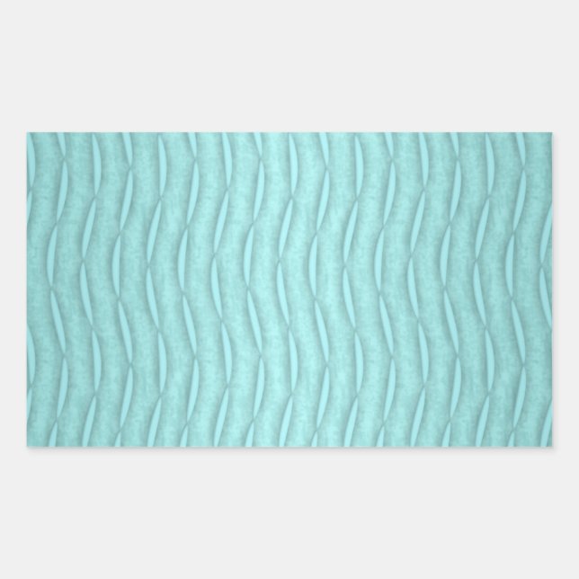 Faded Aquamarine Turquoise Wavy Vertical Pattern Sticker (Front)