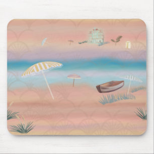 Faded Art Deco Resort Mouse Pad