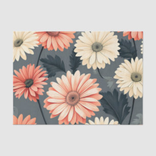 Faded Background Gerbera Daisies Tissue Paper