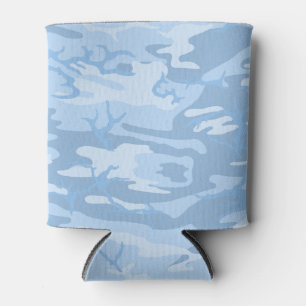Faded Blue Camo Can Cooler