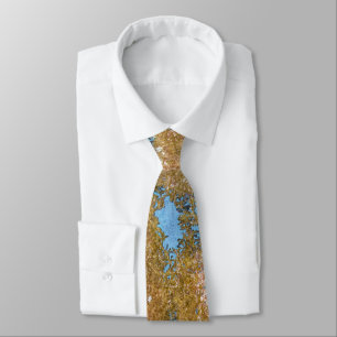 Faded Blue Paint Abstract  Tie