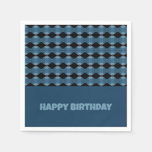 Faded Blue With Black Napkin (Front)