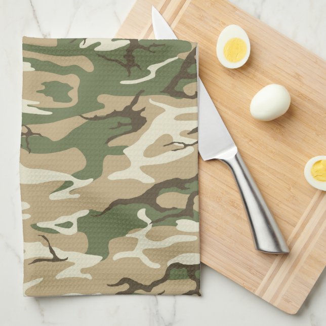 Faded Camo Kitchen Towel (Quarter Fold)